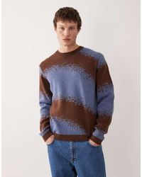 ASOS - Relaxed Knitted Jumper With Graphic - Lyst