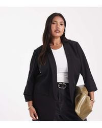 ONLY - Americana Negra Con Mangas 3/4 De - Lyst