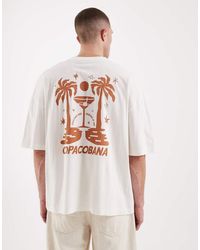 ASOS - Oversized T-shirt With Floral Back Print - Lyst