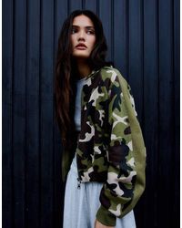 Bershka - Jack Met Capuchon En Print - Lyst