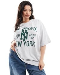 ASOS - Asos Design Curve Oversized T-shirt With The Bronx Graphic - Lyst
