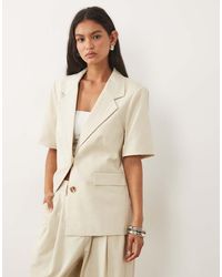 Nobody's Child - Deep V-neck Tailored Boyfriend Blazer - Lyst