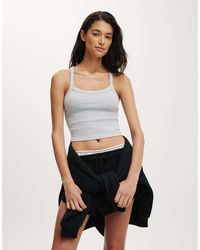 Cotton On - Active Rib T-Bar Cropped Tank - Lyst