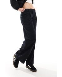 Monki - Wide Leg Low Waist Tailored Trousers - Lyst