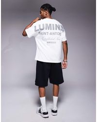 River Island - Luminis Back Print Oversized T-shirt - Lyst