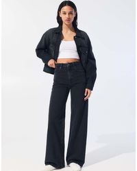 Pull&Bear - Jeans Met Hoge Taille En Wijde Pijpen - Lyst