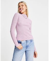 ASOS High Neck Sweater - Purple