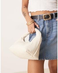 Gina Tricot - Braided Weave Small Tote Handbag With Twisted Handle - Lyst