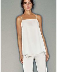 Pull&Bear - Satijnen Camitop - Lyst