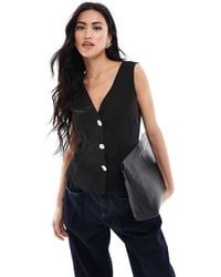 ASOS - Gilet Sartoriale Con Orlo A Peplo E Decorazioni - Lyst