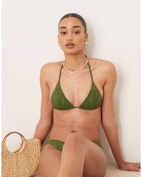 ASOS - Bertie Broderie Triangle Bikini Top - Lyst