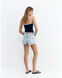 Pull&Bear - Mom Fit Ripped Denim Shorts - Lyst
