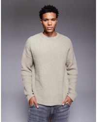 ASOS - Relaxed Knitted Crew Neck Jumper - Lyst