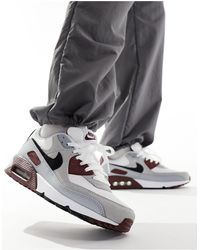 Nike - Air max 90 - sneakers bianche e bordeaux - Lyst