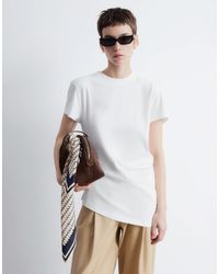 & Other Stories - Long Line Jersey T-Shirt With Asymmetric Drape Detail - Lyst