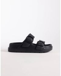 ASOS - Finn Flatform Double Buckle Slider - Lyst