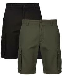 French Connection - 2 Pack Cotton Cargo Shorts - Lyst