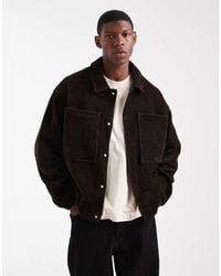 ASOS - Waffle Cord Harrington Jacket - Lyst