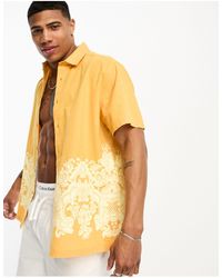 ASOS - – legeres hemd mit reverskragen aus leinenmix - Lyst