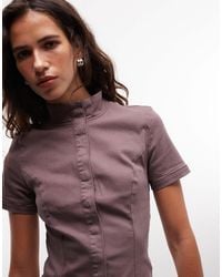 Weekday - Strukturierte bluse mit knopfleiste - Lyst