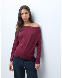 Mango - Teen Off Shoulder Long Sleeve T-shirt - Lyst