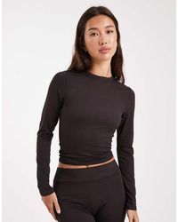Miss Selfridge - Sculpted Long Sleeve Tee - Lyst