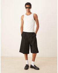ASOS - Nette Oversized Bermudashort Met Plooien Aan De Voorkant - Lyst
