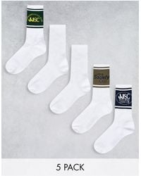 Jack & Jones - 5 Pack Tennis Socks With Social Club Print - Lyst