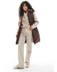 Threadbare - Longline Padded Gilet With Hood - Lyst