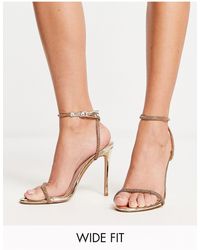 SIMMI - Simmi London Wide Fit Samia Barely There Embellished Sandals - Lyst