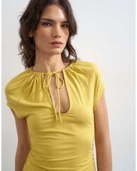 TOPSHOP - Keyhole Detail Top - Lyst
