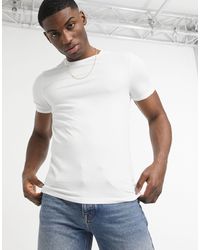 River Island - T-shirt attillata bianca - Lyst