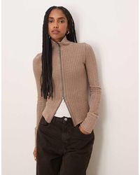 Free People - Brunch Girl Long Sleeve Zip Up Cardigan - Lyst