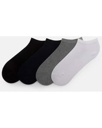 Pull&Bear - Set Van 4 Paar Basic Korte Sokken - Lyst