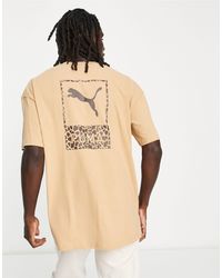 PUMA - T-shirt à imprimé safari au dos - fauve - Lyst