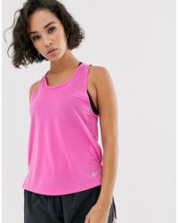 Nike Camiseta sin mangas en rosa Miler - Negro