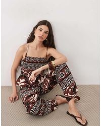 New Look - Co-ord Palm Beaded Cami Top - Lyst