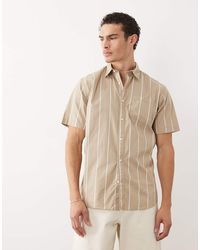 Jack & Jones - Camicia Slim A Maniche Corte A Righe - Lyst