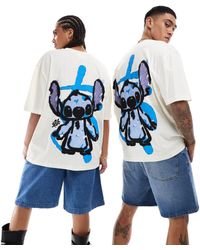 ASOS - Disney - t-shirt unisexe oversize avec imprimés graphiques stitch - cassé - Lyst