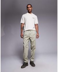 River Island - Loose Fit Elasticated Pull On Trousers - Lyst