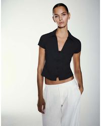 Pull&Bear - Fitted toggle Shirt - Lyst