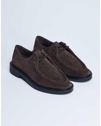 TOPSHOP - Banks Suede Leather Lace Up Shoe - Lyst