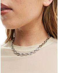 Mango - Chunky Chain Necklace - Lyst
