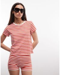 Monki - Short Sleeve T-shirt Co-ord - Lyst