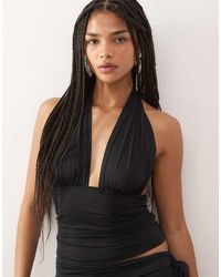 Lioness - Safari Plunge Halterneck Top Co-ord - Lyst