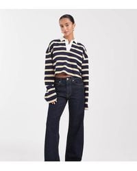 ASOS - Vaqueros Elásticos De Pernera Recta Cómoda Con Acabado Enjuagado De Asos Design Petite-Azul Marino - Lyst