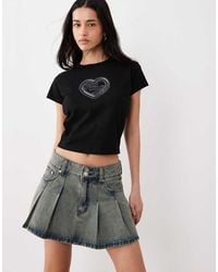 HUGO - Hugo Dichroma Heart Logo Baby Tee - Lyst