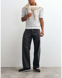 ASOS - baggy Trousers With Exposed Buttons - Lyst