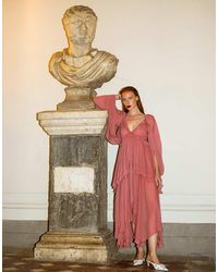Muse Assembly - Grace Boho Layered Maxi Dress-pink - Lyst