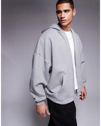 ASOS - Premium Heavyweight Extreme Oversized Zip Through Hoodie - Lyst